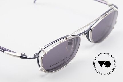 Yohji Yamamoto 51-0013 Clip On Titanium Frame Blue, never worn: like all our quality designer (sun)glasses, Made for Men and Women
