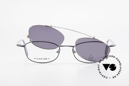 Yohji Yamamoto 51-0013 Clip On Titanium Frame Blue, NO retro specs, but a 20 years old Yamamoto original, Made for Men and Women