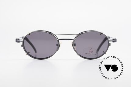 Sunglasses Yohji Yamamoto 51-6106 Oval Clip On Frame Blue Metal