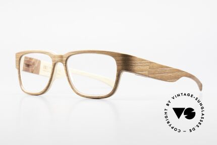 Rolf Spectacles Jupiter 54 XL Frame Made From Pure Wood, true masterpiece (pure natural material, NO METAL), Made for Men