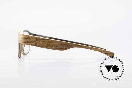 Rolf Spectacles Berlina 53 Pure Wood Frame Unisex Large, every model (made from pure wood) looks individual, Made for Men and Women