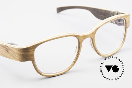 Rolf Spectacles Berlina 53 Pure Wood Frame Unisex Large, unworn Original (like all our unique Rolf Spectacles), Made for Men and Women