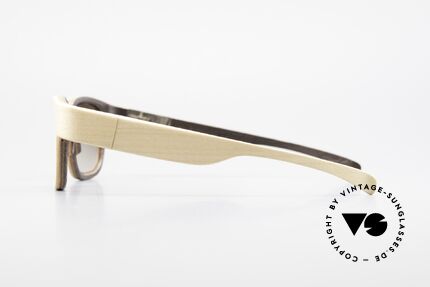 Rolf Spectacles Jupiter 51 Pure Wood Sunglasses Men XL, every model (made from pure wood) looks individual, Made for Men