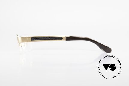 Bugatti 524 Carbon Titanium Gold Frame, flexible spring hinges for a 1st class wearing comfort, Made for Men