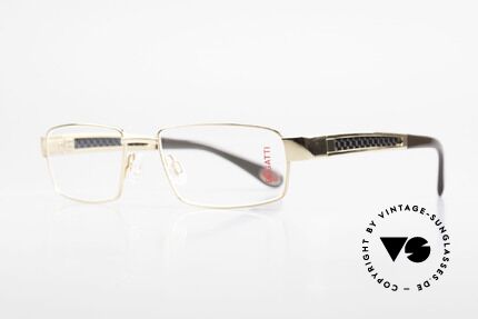Bugatti 525 Titanium Frame Carbon Gold, CARBON temple inlays (lightweight and very sturdy), Made for Men