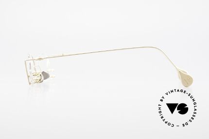 Paul Chiol 03 Unique Rimless Eyeglasses, model 03 in gold, lens width 40mm, bridge 19mm, Made for Men and Women