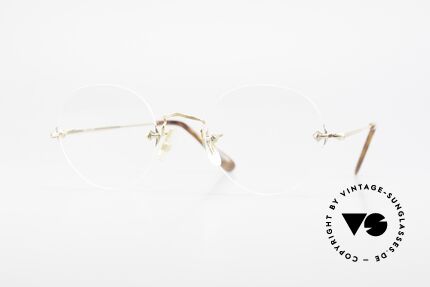 Savile Row Rimless 47/20 Rimless 14k Gold Filled Frame, Rimless Round = the classic model by Savile Row, Made for Men and Women