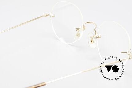 Savile Row Rimless 47/20 Rimless 14k Gold Filled Frame, 20mm bridge & 135mm temples = western S/M-size, Made for Men and Women