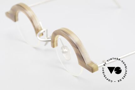 B. Angeletti Baal Redesign Genuine Horn Glasses 1994, every model (made of horn) looks individual / unique, Made for Men and Women