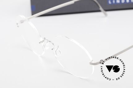 Lindberg 2333 Spirit Titan Round Rimless Titanium Frame, minimalist design: free from screws, rivets and welds, Made for Men and Women