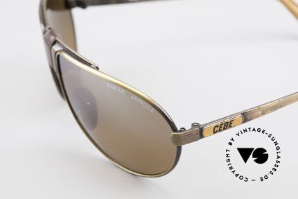 Cebe Dakar Jungle QD01 High-Tech Racing Sunglasses, leather covered flexible bridge and temple ends (+ case), Made for Men and Women