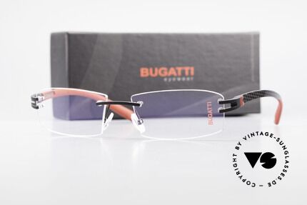 Bugatti 464 Rimless Luxury Glasses Carbon, Size: medium, Made for Men