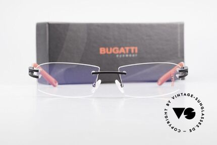 Bugatti 464 Rimless Luxury Glasses Carbon, Size: medium, Made for Men