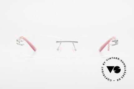 Bugatti 464 Rimless Eyeglasses Ruthenium, sporty frame and lens design ... striking masculine, Made for Men