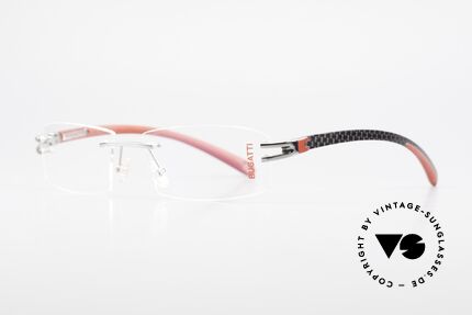 Bugatti 464 Rimless Eyeglasses Ruthenium, a noble ORIGINAL by BUGATTI from the late 1990's, Made for Men