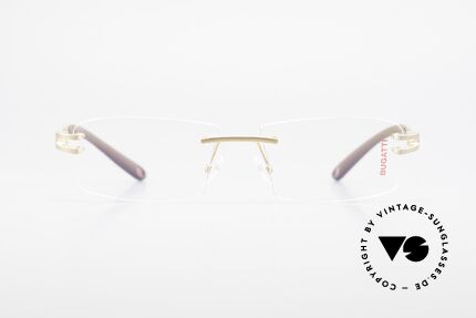 Bugatti 465 Rimless Glasses Carbon Gold, sporty frame and lens design ... striking masculine, Made for Men