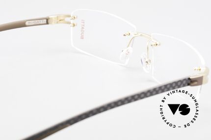 Bugatti 465 Rimless Glasses Carbon Gold, Size: large, Made for Men