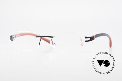 Bugatti 466 Luxury Rimless Glasses Carbon, original, vintage rimless eyeglass-frame by Bugatti, Made for Men