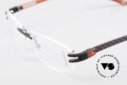 Bugatti 466 Luxury Rimless Glasses Carbon, unworn (like all our rare vintage Bugatti eyeglasses), Made for Men