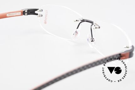 Bugatti 466 Luxury Rimless Glasses Carbon, Size: medium, Made for Men