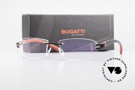 Bugatti 466 Luxury Rimless Glasses Carbon, Size: medium, Made for Men