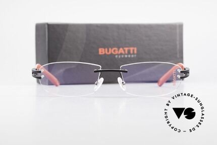 Bugatti 466 Luxury Rimless Glasses Carbon, Size: medium, Made for Men