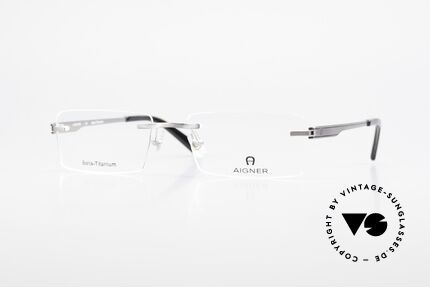 Aigner EA1023 Rimless Vintage Glasses Titan, AIGNER vintage designer glasses of the 90's, size 55/18, Made for Men