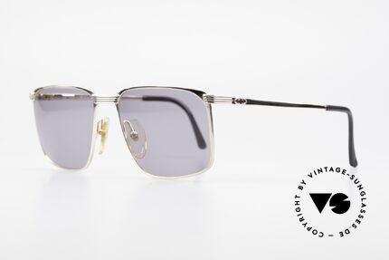 Christian Dior 2728 80's Gentlemen's Sunglasses, gold-plated metal frame with discreet black stripes, Made for Men