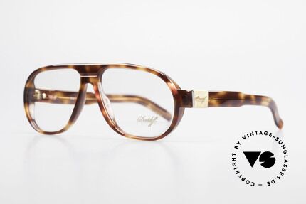 Davidoff 100 90's Men's Vintage Frame, with gold-plated hinges and appliqué on the temples, Made for Men