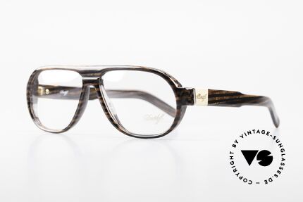 Davidoff 100 90's Men's Vintage Glasses, with gold-plated hinges and appliqué on the temples, Made for Men
