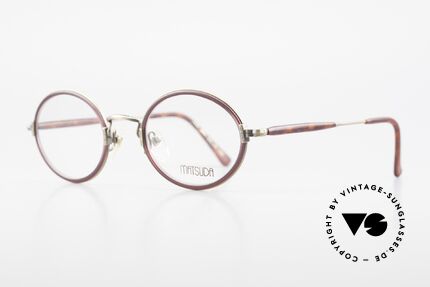 Matsuda 2834 Oval Round 90's Eyeglass-Frame, full frame with attention to details; simply perfect, Made for Men and Women