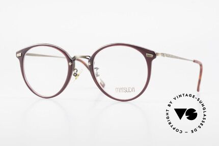 Matsuda 2836 Panto Style 90's Eyeglass-Frame, 90's vintage designer eyeglasses by Matsuda, Japan, Made for Men and Women