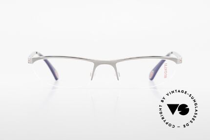 Bugatti 497 Ruthenium Vintage Eyeglasses, characteristical design of the Odotype Series, Made for Men