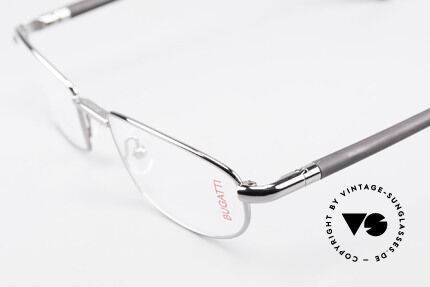 Bugatti 537 Genuine Horn Frame Ruthenium, flexible spring hinges for a 1st class wearing comfort, Made for Men