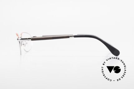 Bugatti 537 Genuine Horn Frame Palladium, flexible spring hinges for a 1st class wearing comfort, Made for Men