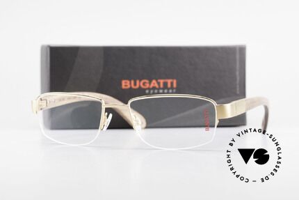 Bugatti 529 Wood Titanium Gold Plated XL, Size: large, Made for Men