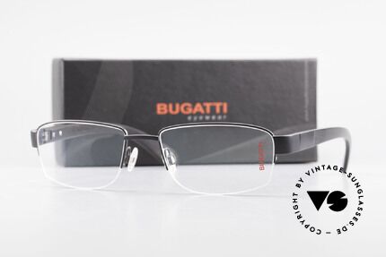 Bugatti 529 Ebony Titanium Eyeglasses XL, Size: large, Made for Men