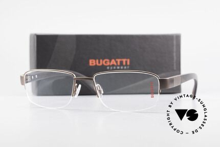 Bugatti 529 XL Ebony Titanium Eyeglasses, Size: large, Made for Men
