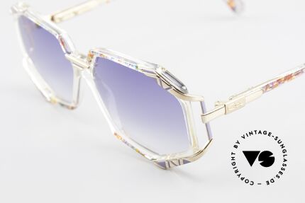 Cazal 355 Extraordinary Sunglasses 90's, color name: multicolor shaded / crystal / gray / gold, Made for Women