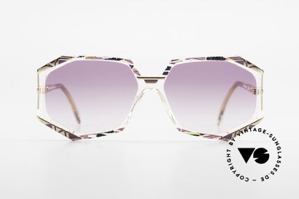 Cazal 355 Extraordinary 90's Cazal Frame, distinctive combination of colors, shape and materials, Made for Women