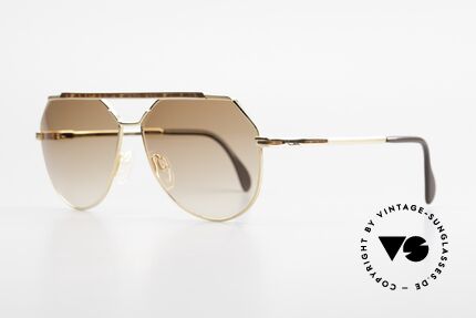 Cazal 733 80's Men's Aviator Sunglasses, finest craftsmanship & neat frame decor; size 60-13, Made for Men
