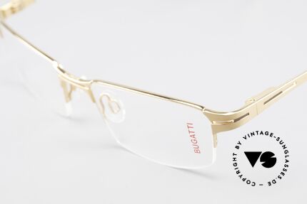 Bugatti 456 Nylor Titan Frame Gold-Plated, sporty frame & lens design + flexible spring hinges, Made for Men