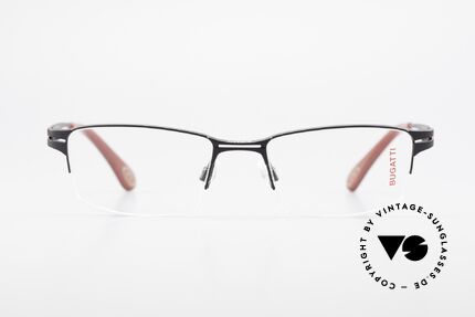 Bugatti 456 Titanium Eyeglass-Frame Nylor, titanium frame (XL size); striking masculine design, Made for Men