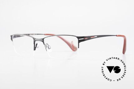 Bugatti 456 Titanium Eyeglass-Frame Nylor, semi rimless (Nylor thread) model weighs 19g only, Made for Men