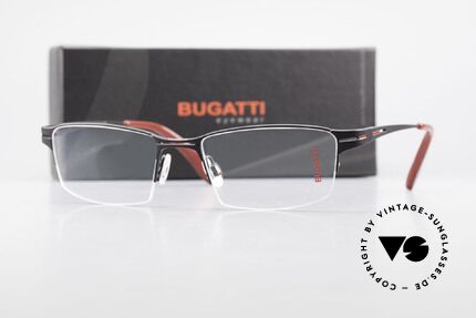 Bugatti 456 Titanium Eyeglass-Frame Nylor, Size: large, Made for Men
