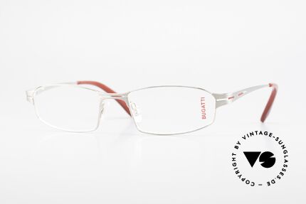 Bugatti 455 Titanium Frame Satin Palladium, rare, vintage titanium eyeglass-frame by BUGATTI, Made for Men