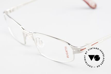 Bugatti 455 Titanium Frame Satin Palladium, sporty frame & lens design + flexible spring hinges, Made for Men