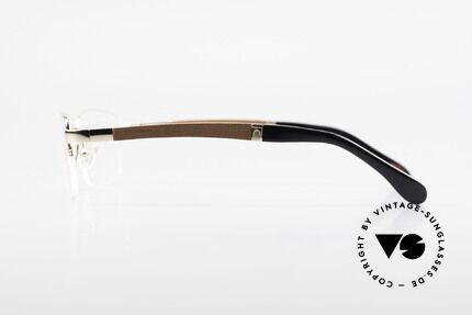 Bugatti 547 Precious Padouk Wood Gold L, flexible spring hinges for a 1st class wearing comfort, Made for Men