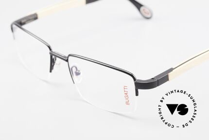 Bugatti 547 Walnut Wood Luxury Glasses M, flexible spring hinges for a 1st class wearing comfort, Made for Men