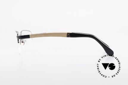 Bugatti 547 Walnut Wood Luxury Glasses L, flexible spring hinges for a 1st class wearing comfort, Made for Men